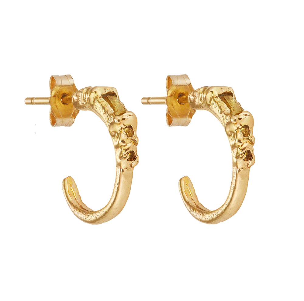 Mini Diamond + Scatter Hoop Earrings