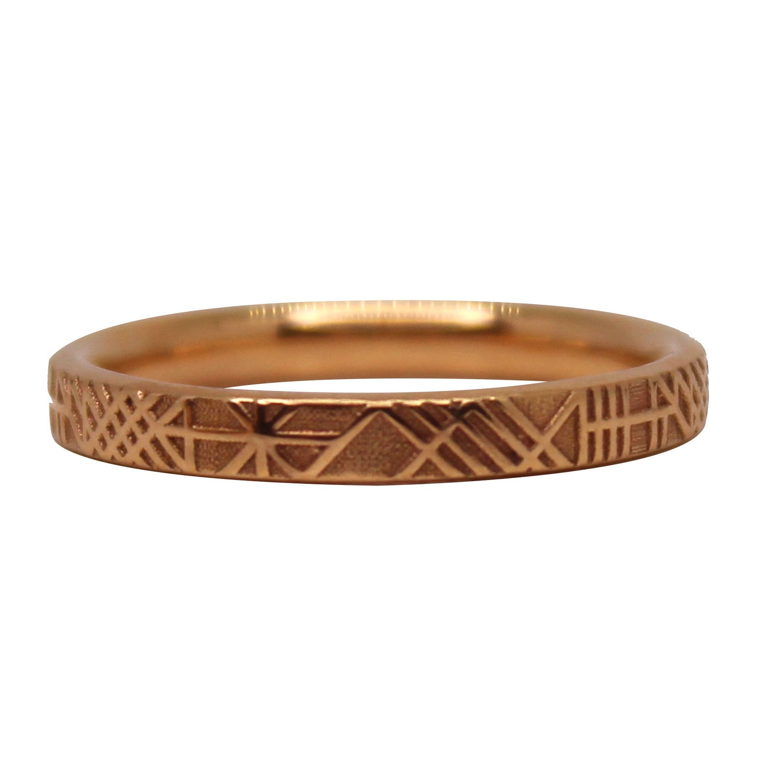 Geometric Wedding Band + Rose Gold
