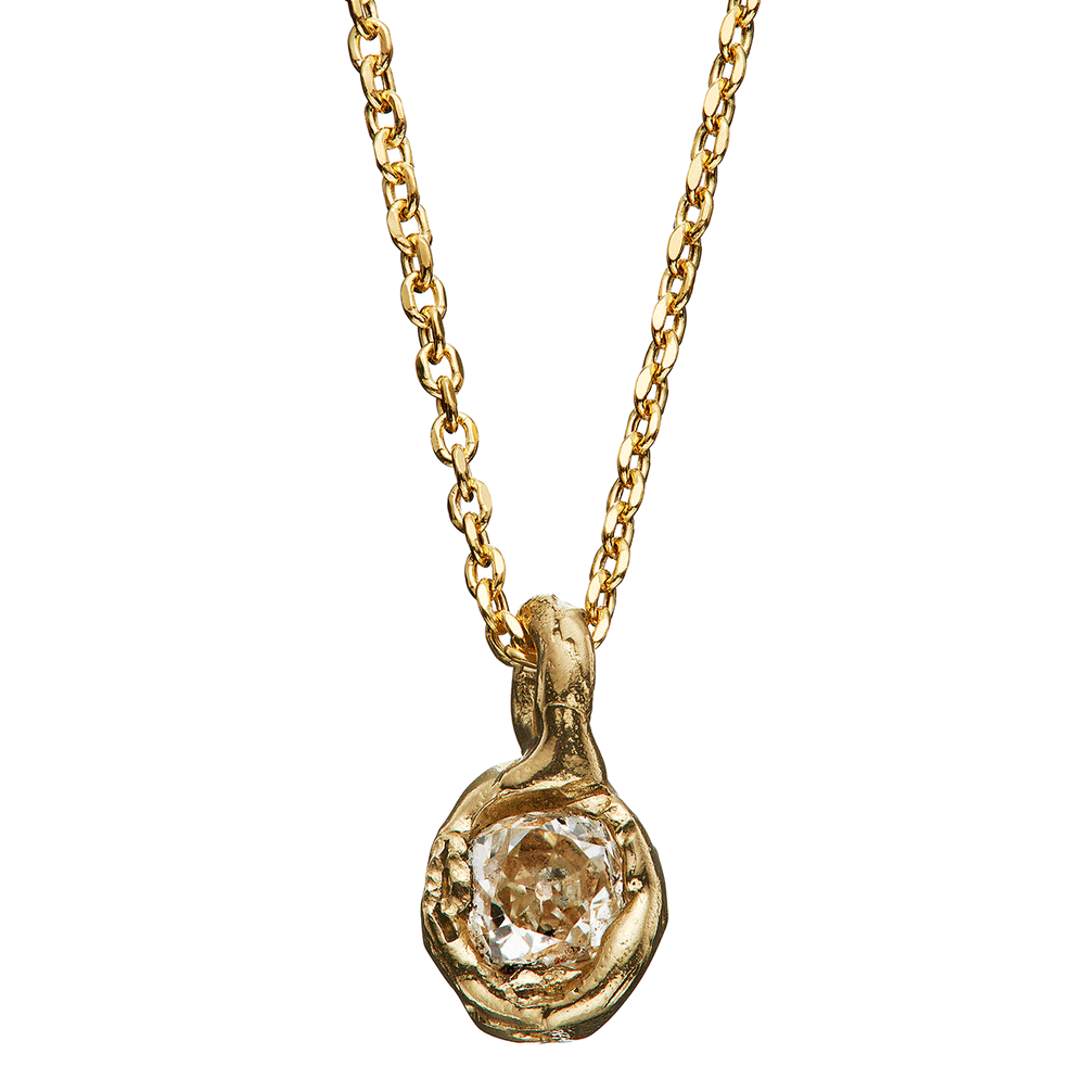 Old Cut Diamond Nugget + Pendant Necklace