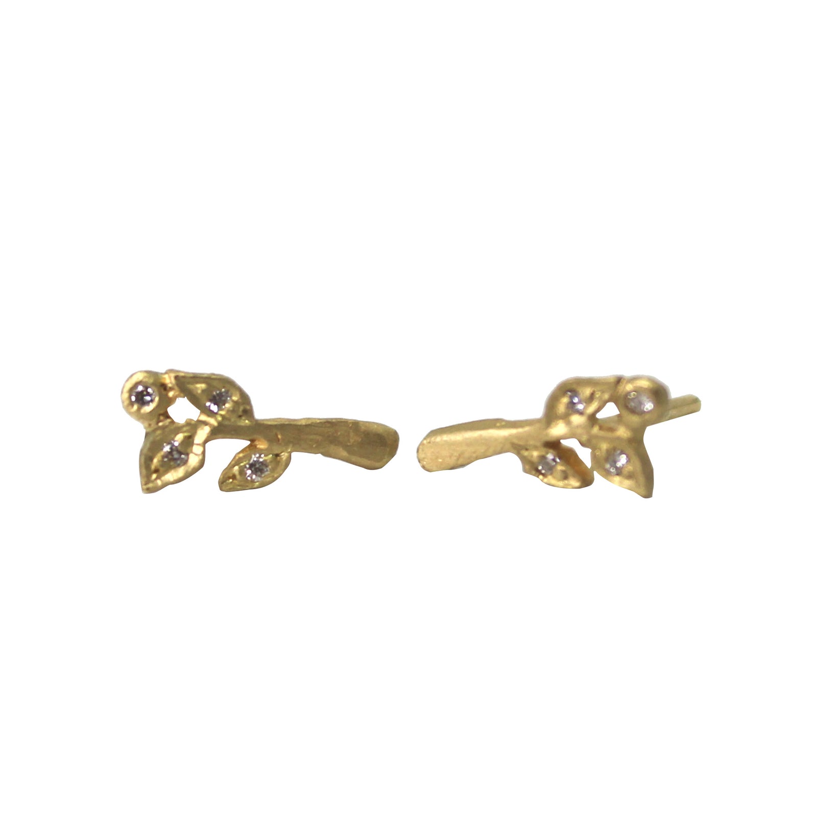 Vine + Diamond Earrings