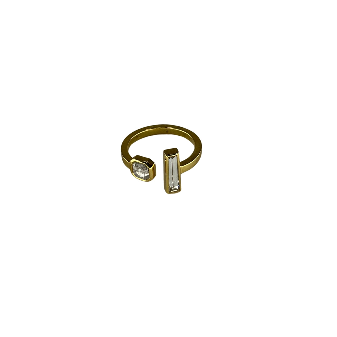 Step Cut Taper Diamond + Open Ring