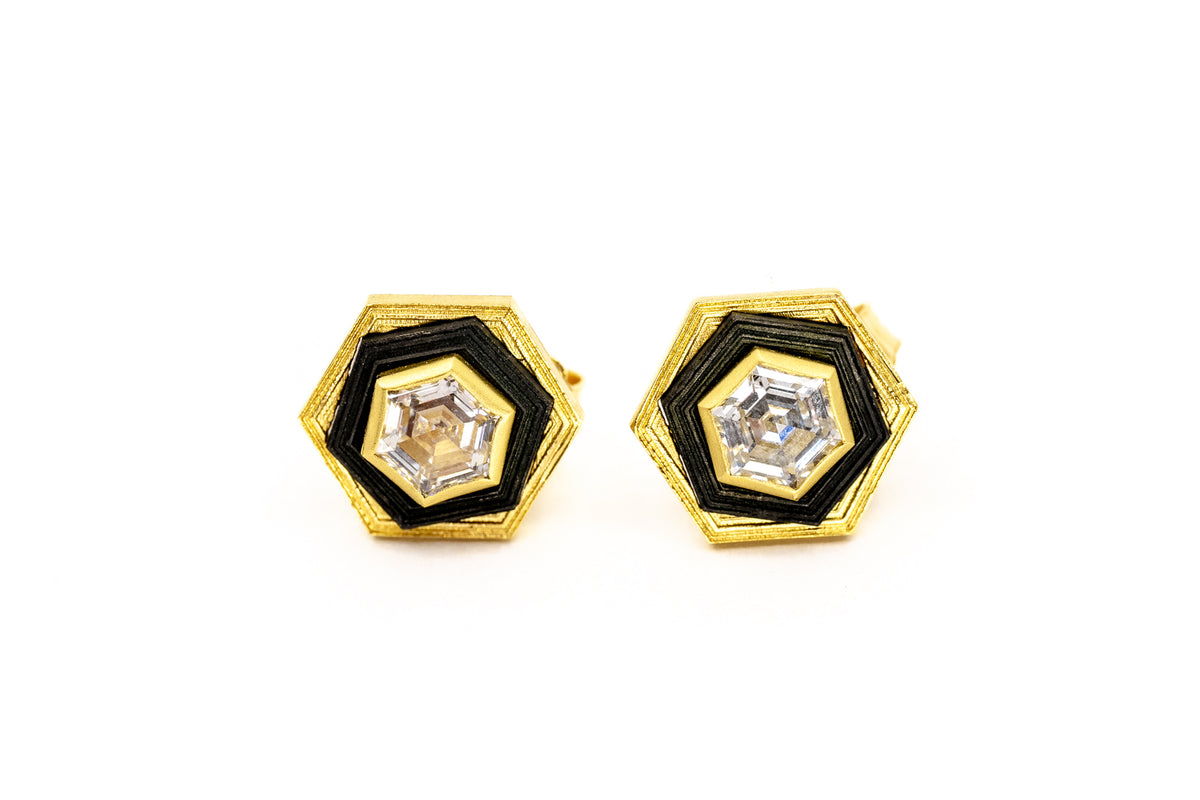 Paramount Diamond + Hexagon Studs