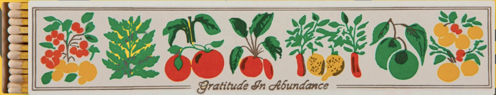 Gratitude in Abundance + Matches