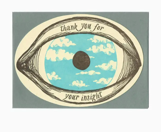 Thank You For Your Insight + Card