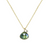 Freeform Green Sapphire Double Drop + Necklace