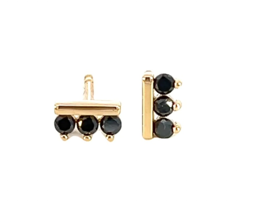 Sideline Earrings + Black Diamonds