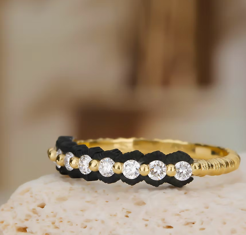 Scallop Diamond + Band