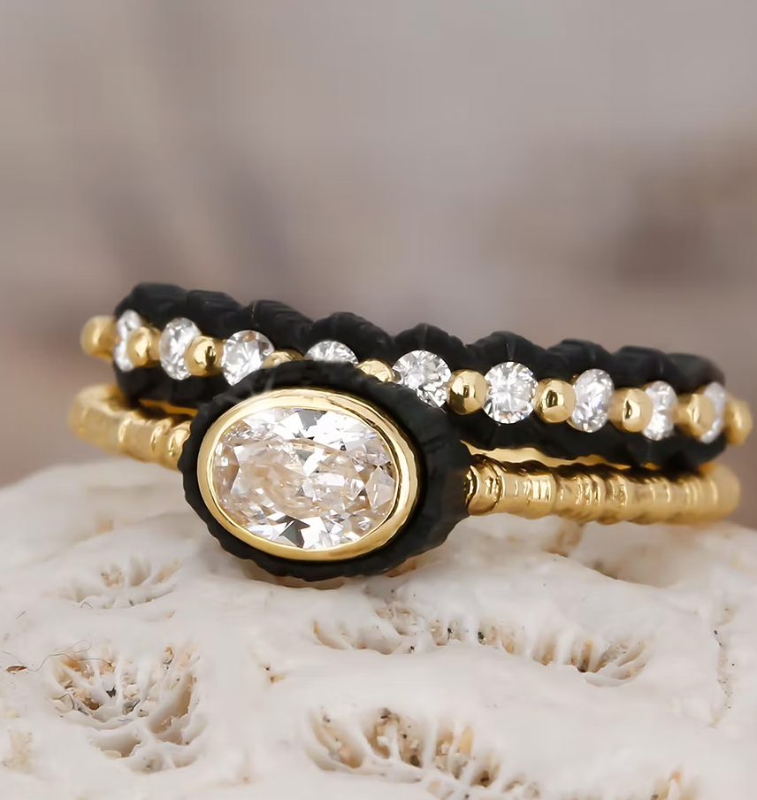 Scallop Diamond + Band