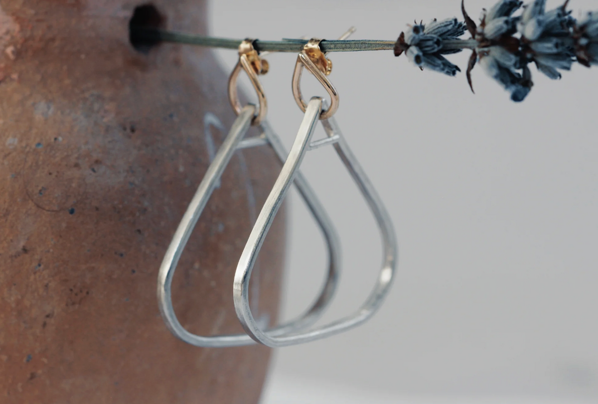 Silver + Gold Dangle Earrings