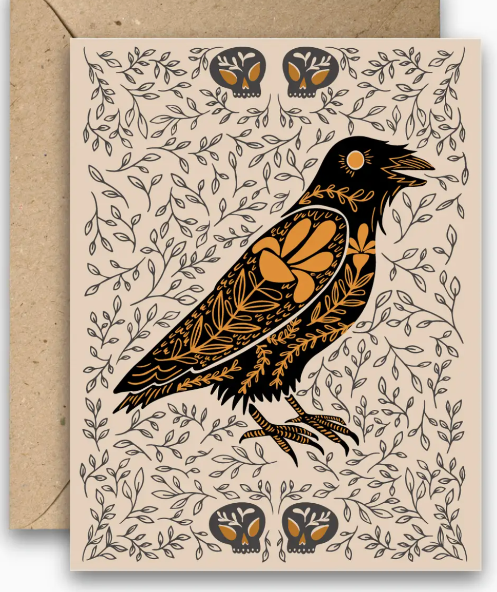 Dark Omens Raven + Card