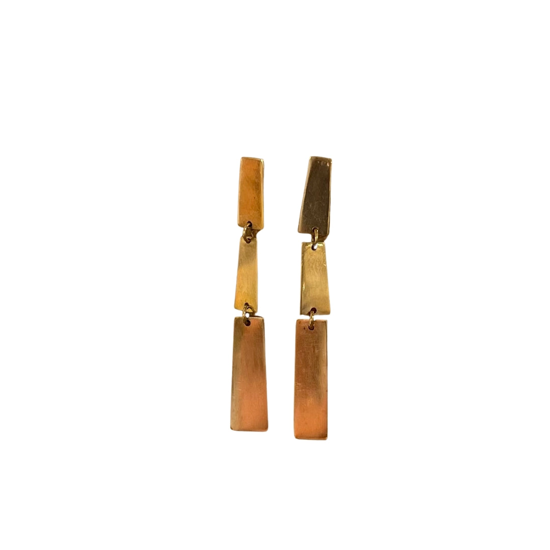 Triple Drop Rectangle + Stud Earrings