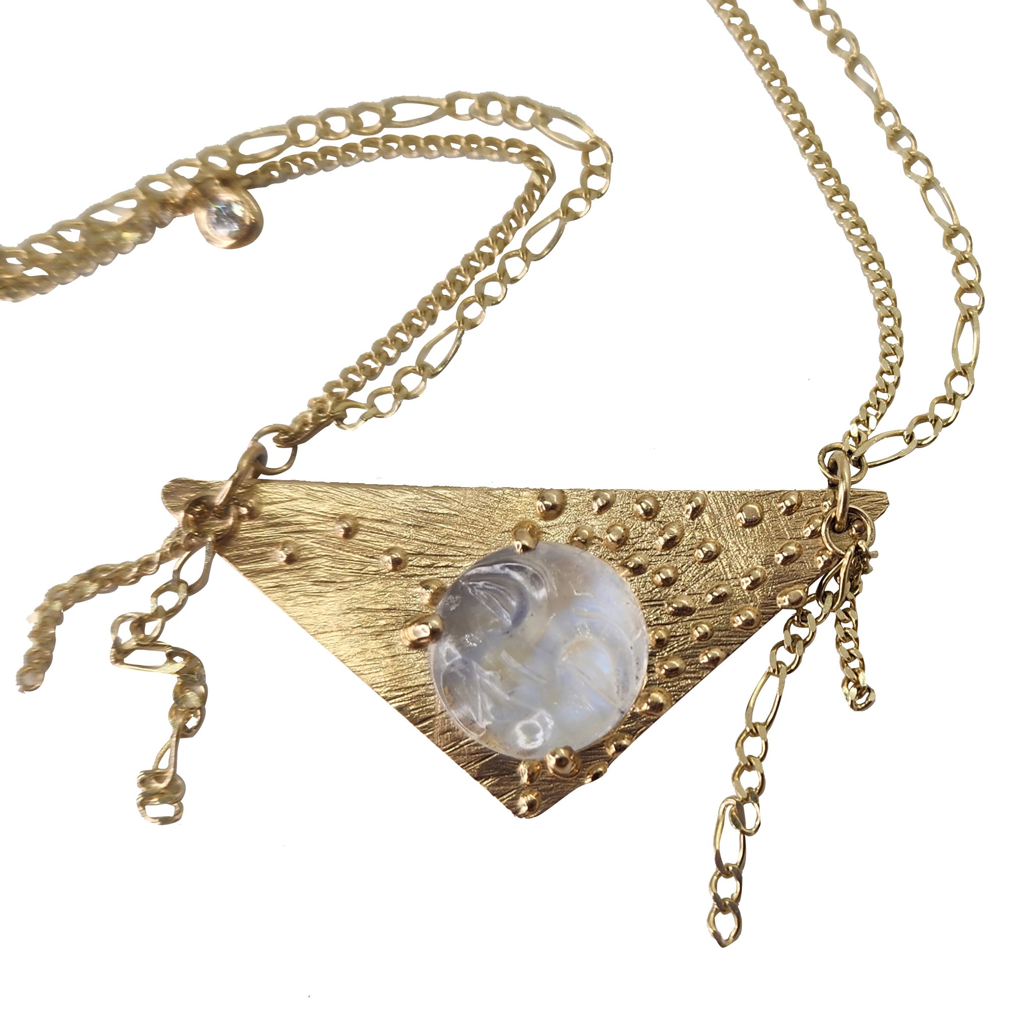 Rare Blue Moonstone + Necklace