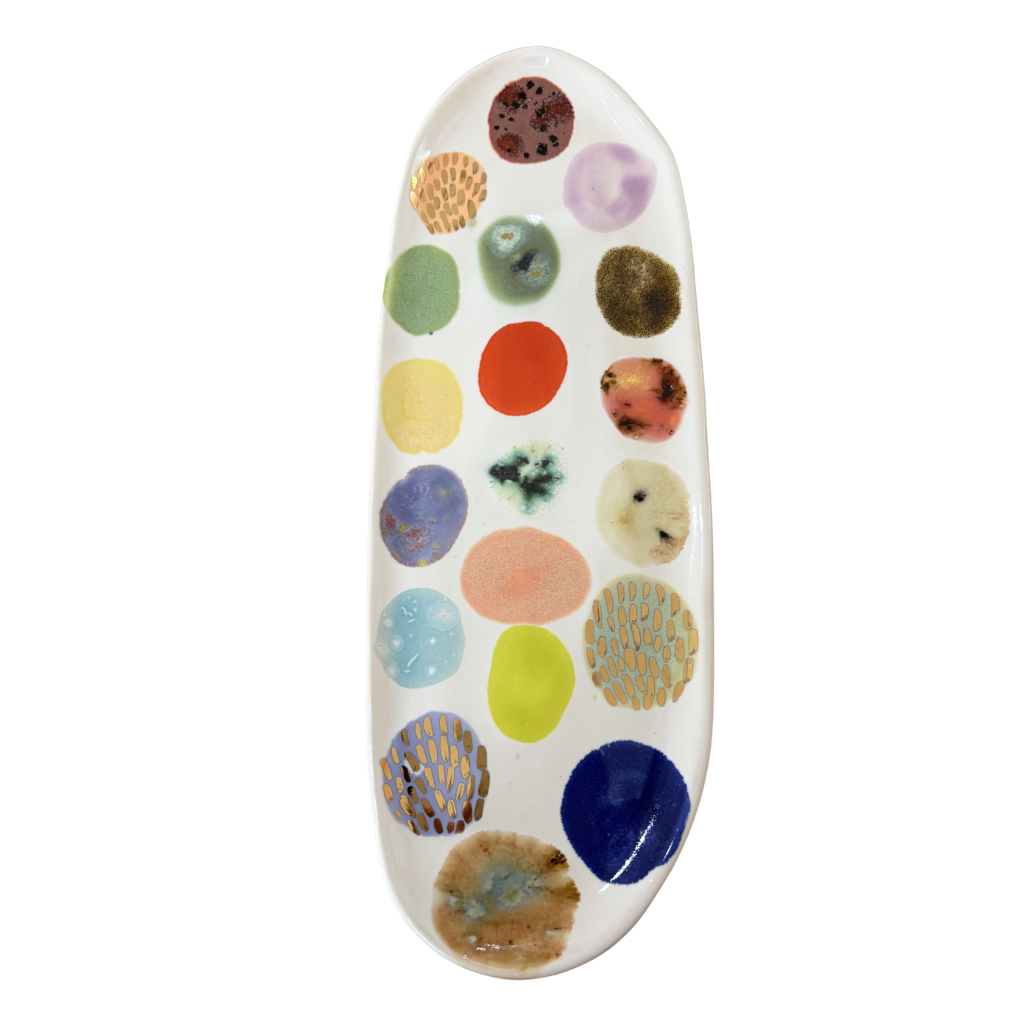 Polka Dot Snack + Tray