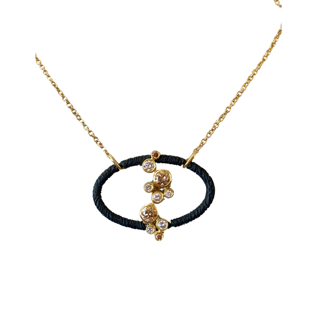 Pebble Oval Diamond + Necklace