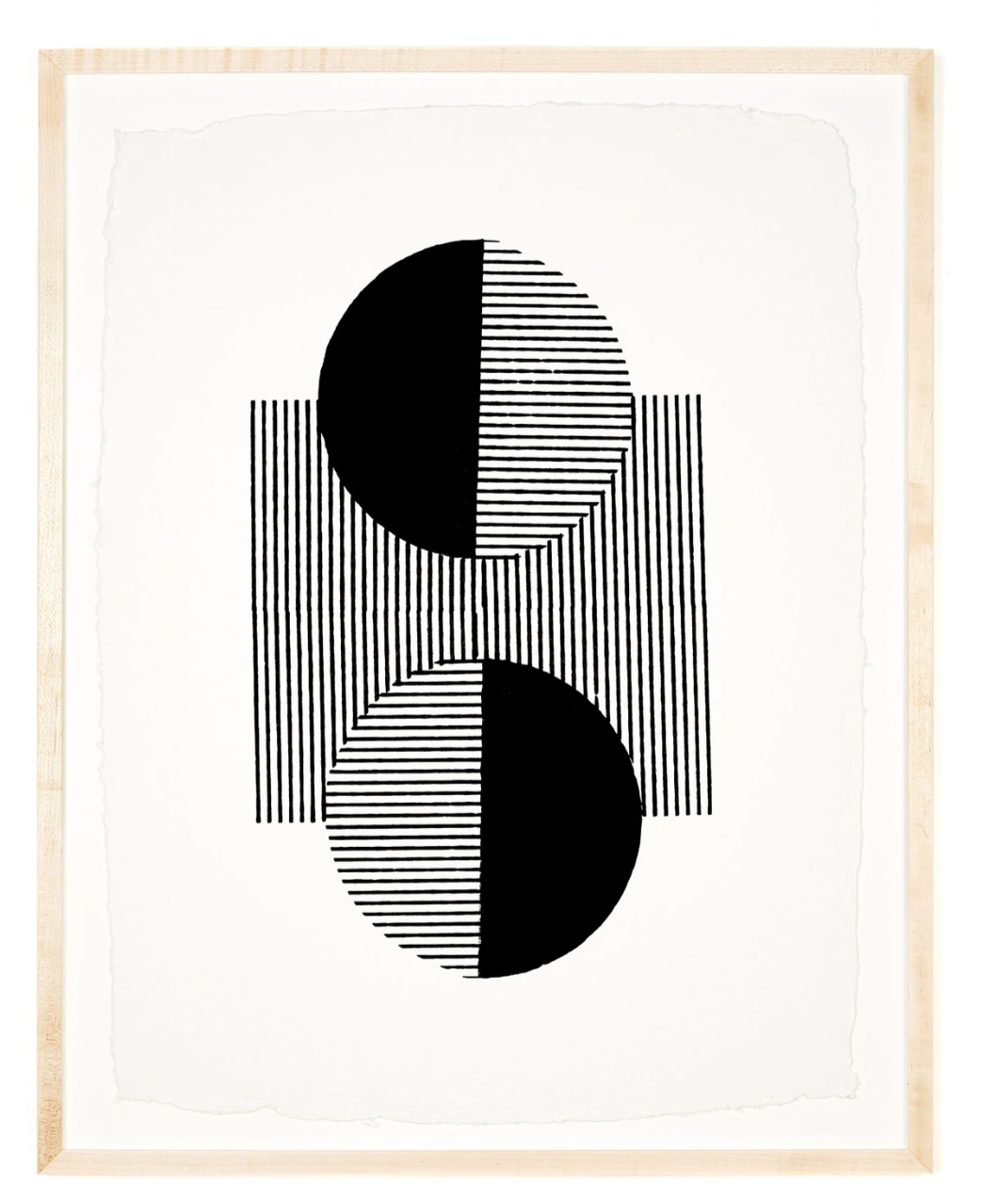 Eclipse + Black + Colorblock Framed Print