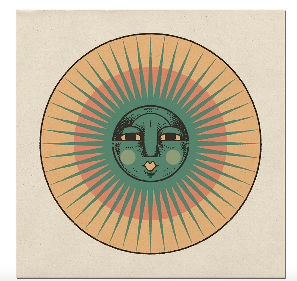 Sun Face Print