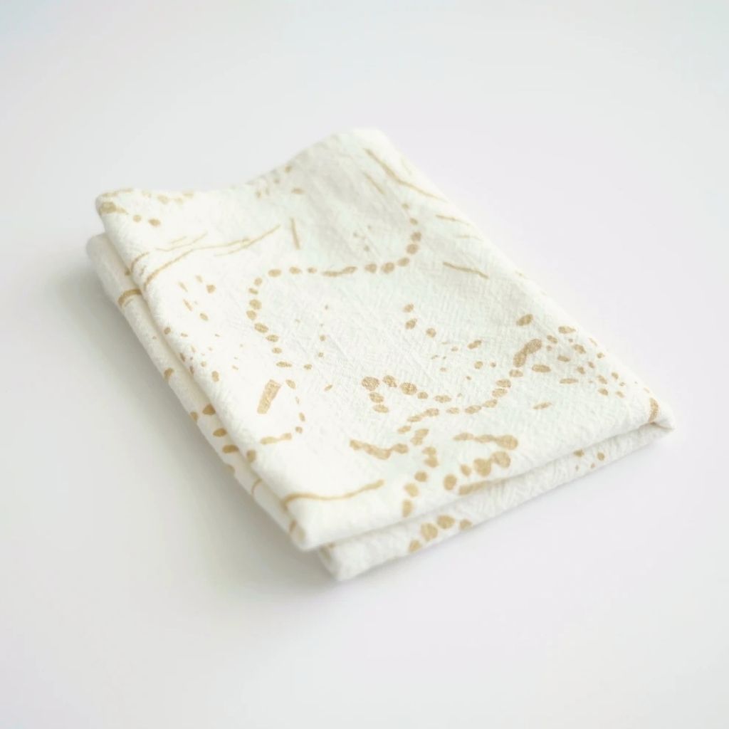 Tea Towel + Drape Gold