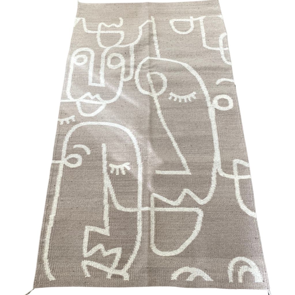 Woven Rug + Faces