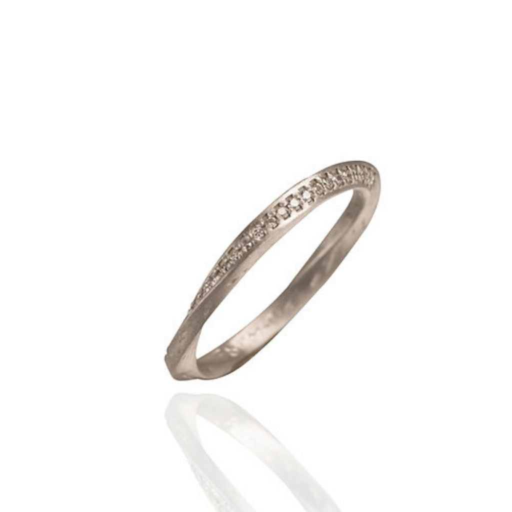 Eclipse Diamond Band + White Gold