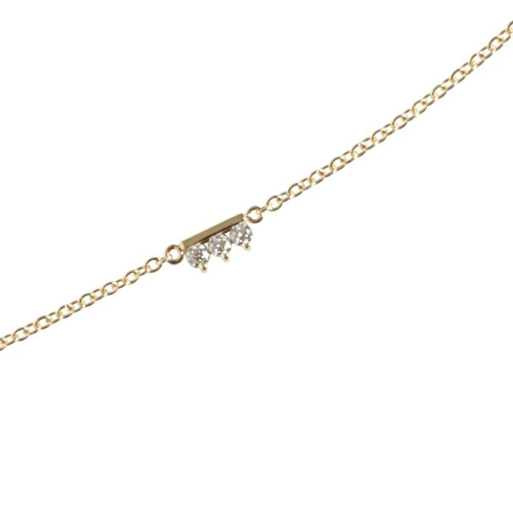 Sideline + Round Diamond Necklace