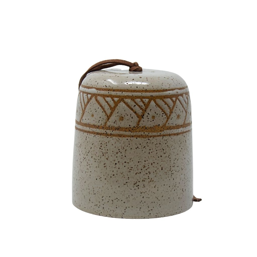 Ceramic Bell + Speckled White