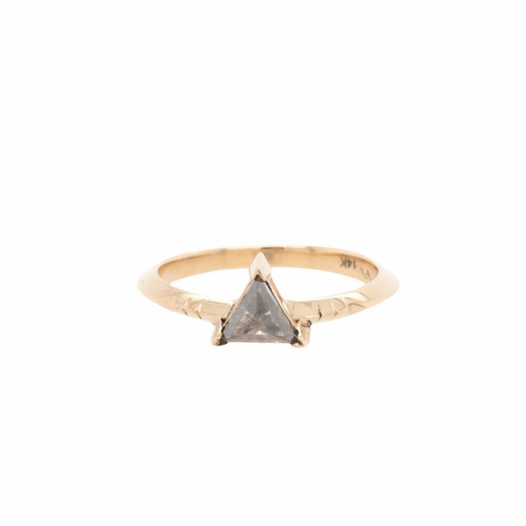 Smoked Apex + Galaxy Diamond Solitaire Ring