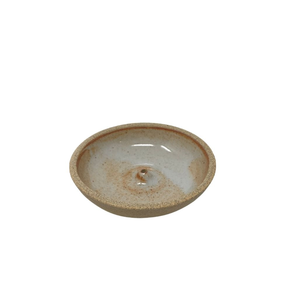 Stoneware Incense Holder + Shino