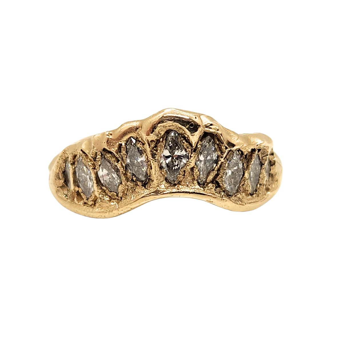 Marquise + V-Shape Scatter Ring