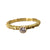 Aspen Stacking Ring + White Diamond + 18k Yellow Gold