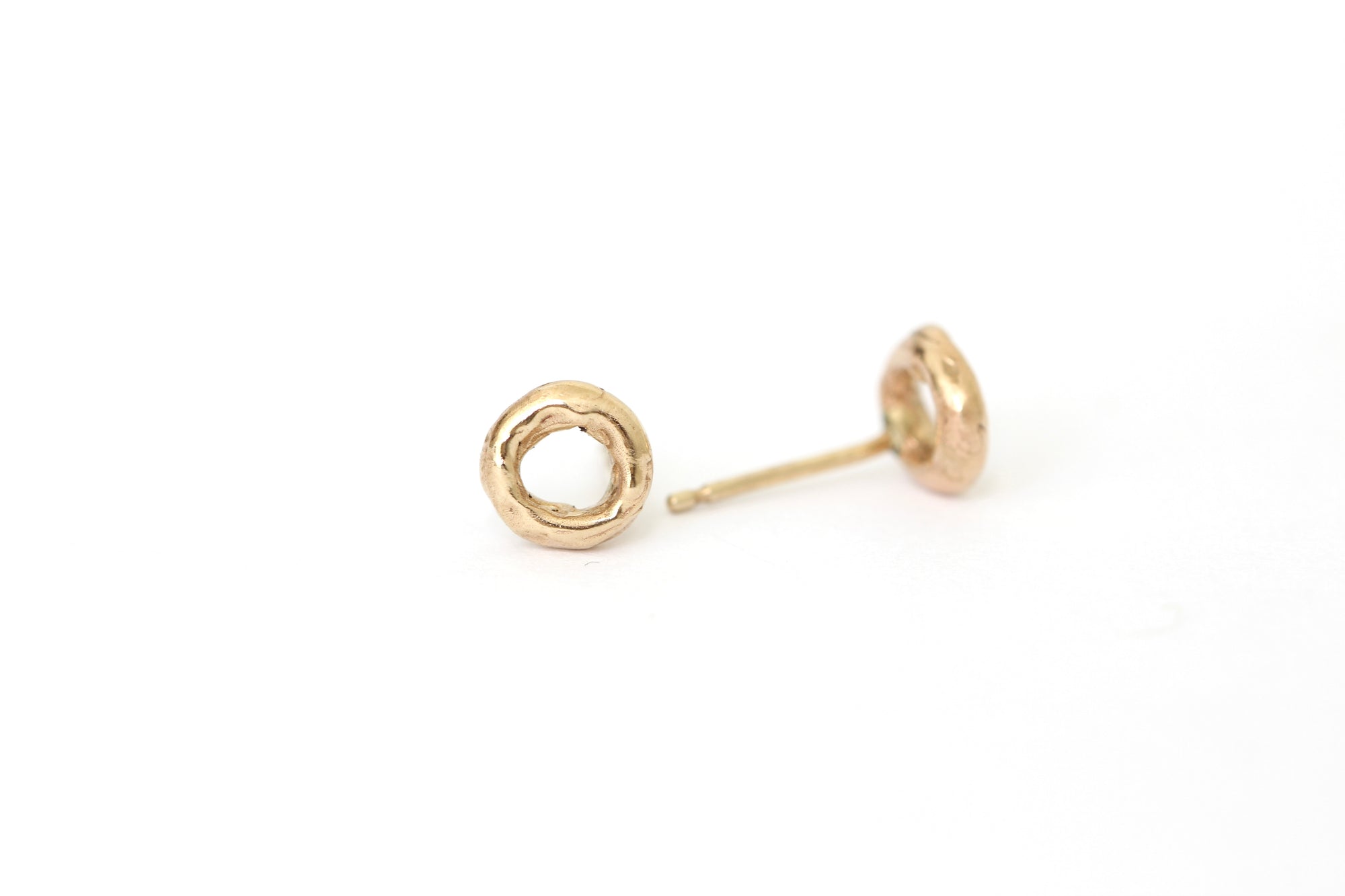 Gold Circle + Stud Earrings