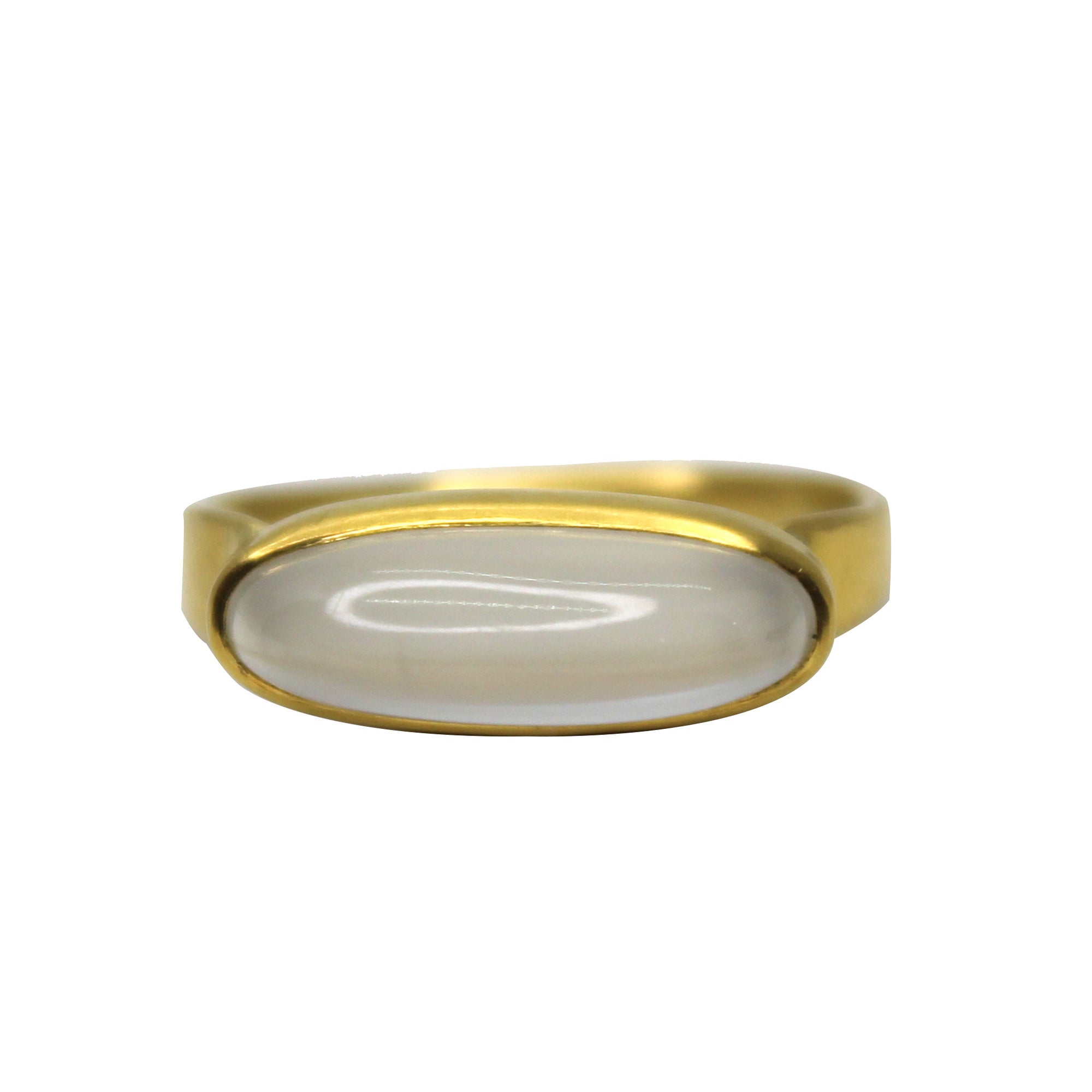 Moonstone + Gold Ring