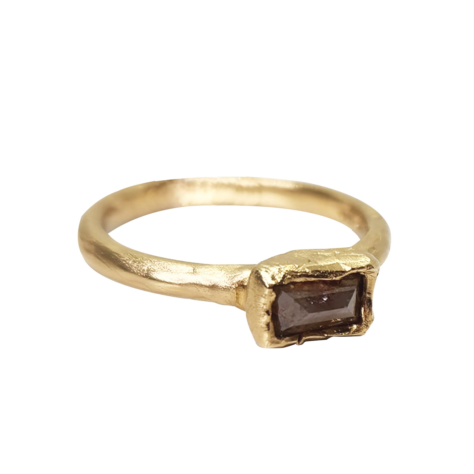 Baguette + Diamond Engagement Ring
