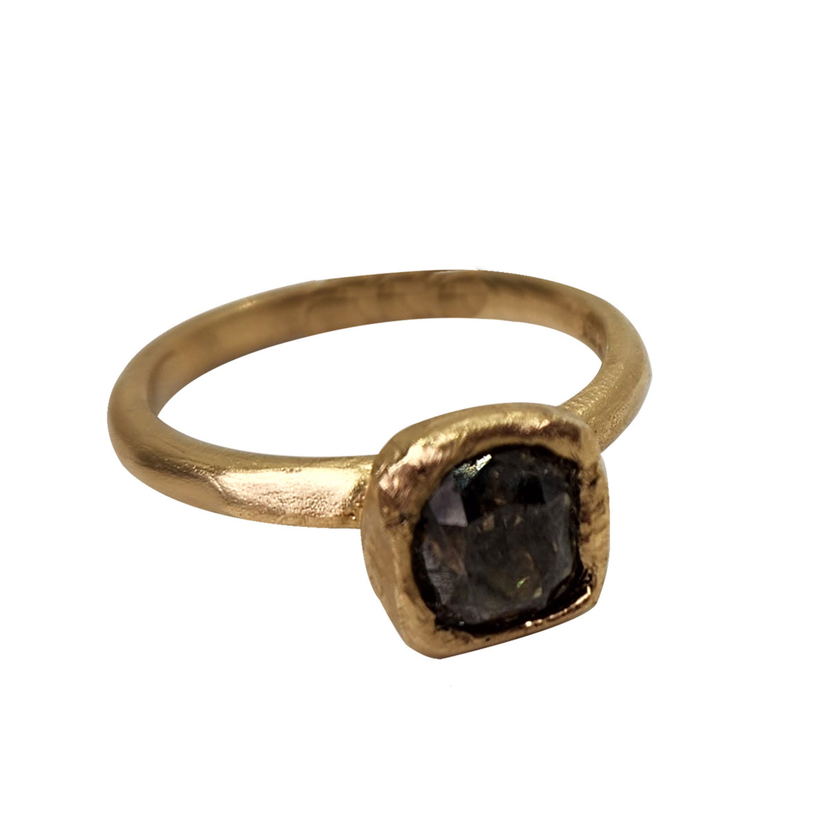 Grey-Green + Diamond Ring