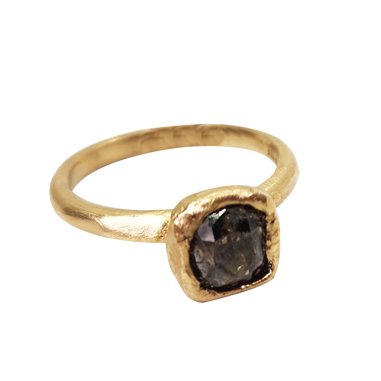 Grey-Green + Diamond Ring