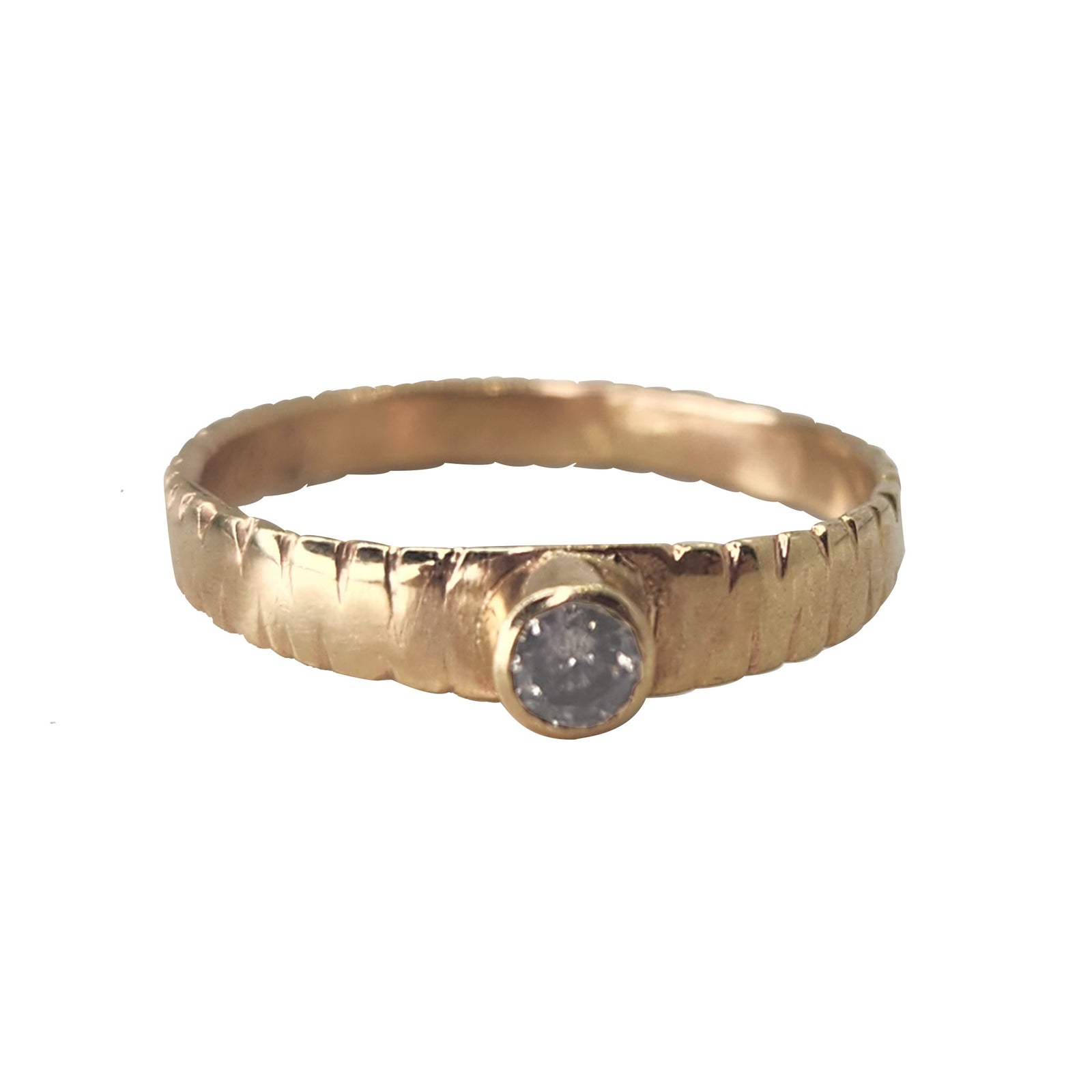 Champagne Diamond + Gold Ring