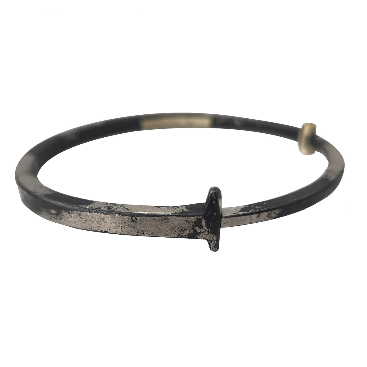 White Gold Dust Nail Bracelet