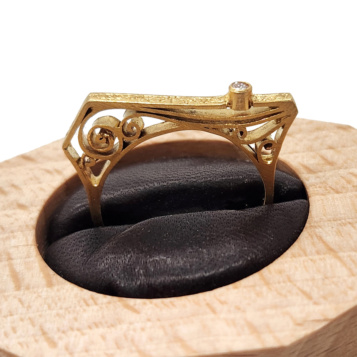 Angular Gold + Statement Ring