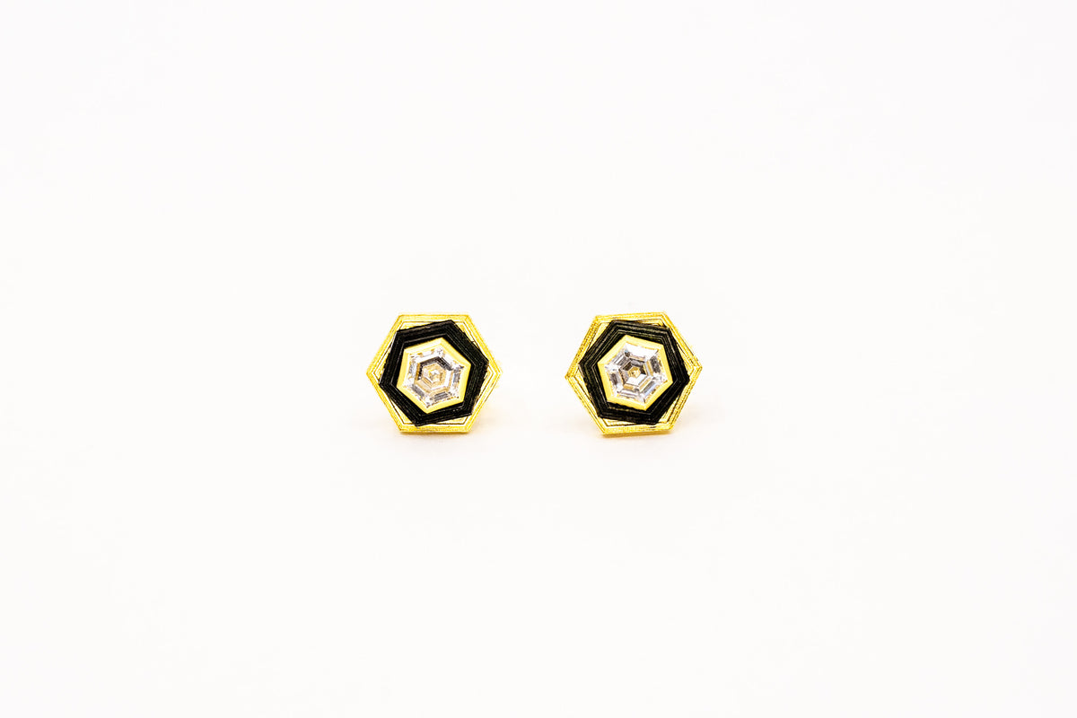 Paramount Diamond + Hexagon Studs