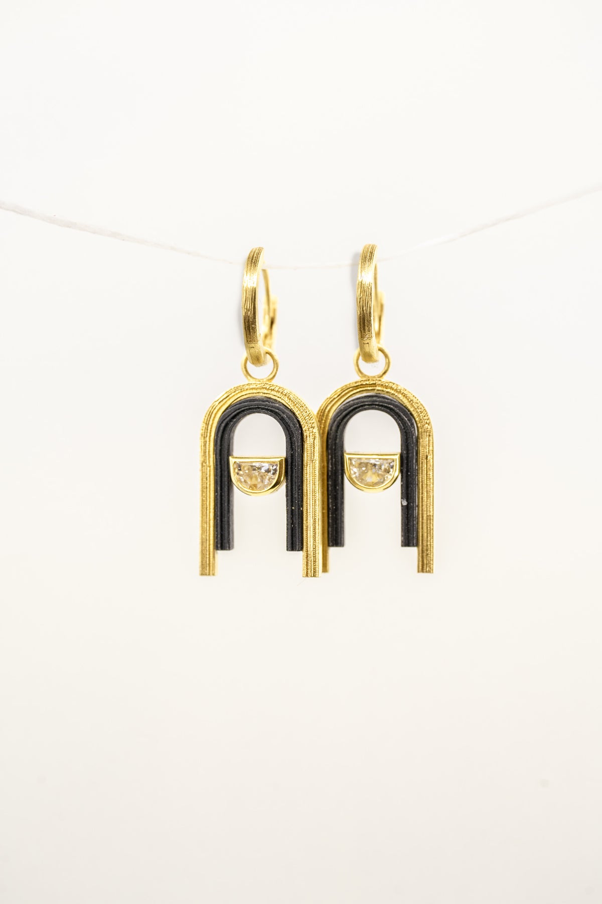 Diamond + Arch Earrings