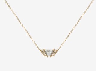 Trapezoid + Deco + Diamond Necklace