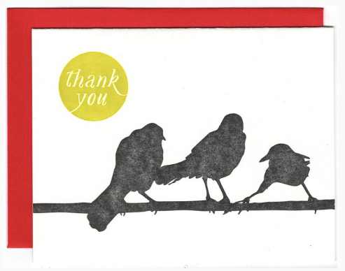 Birds on a Wire + Thank You Card