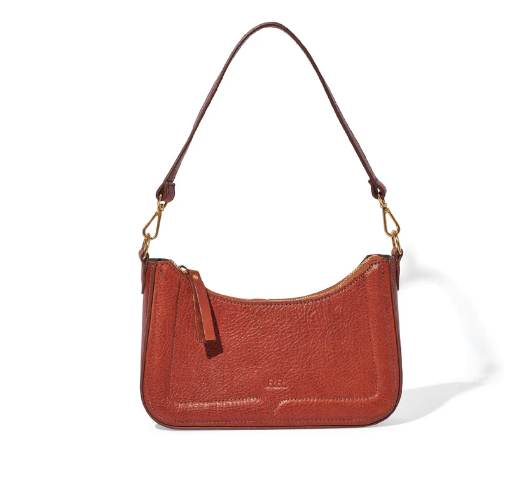 Western Baguette Shoulder Bag + Mahogany