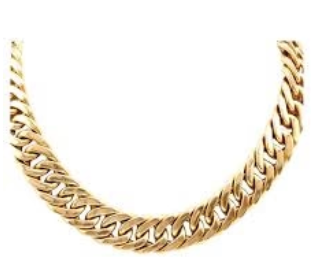 Vintage Carlo Weingrill 18K Yellow Gold + Curb Link Necklace