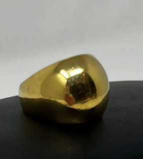 Vintage 18K Yellow Gold + Dome Ring