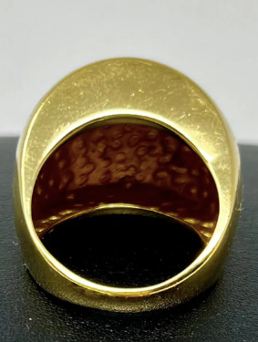 Vintage 18K Yellow Gold + Dome Ring