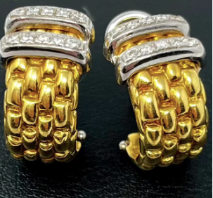 Vintage FOPE Italy Diamond Earrings