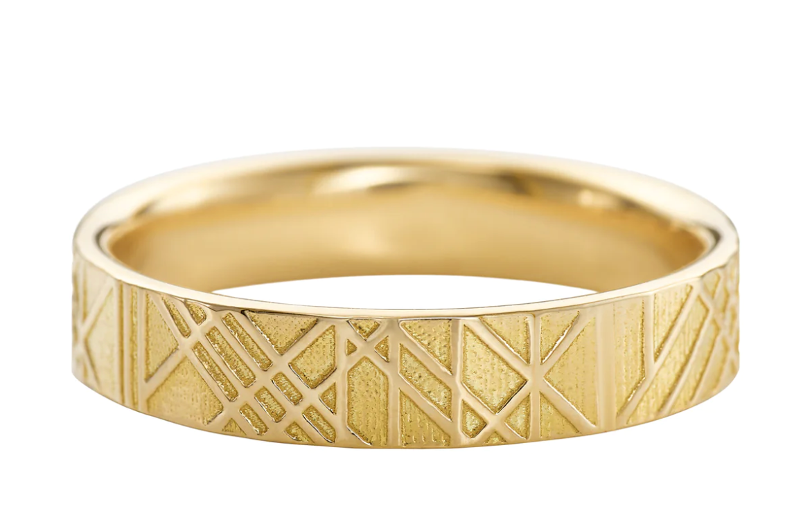 Unique Geometric + Gold Ring