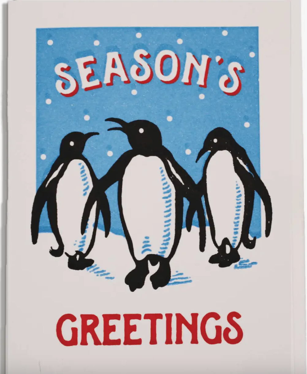 Christmas Penguins + Notecard