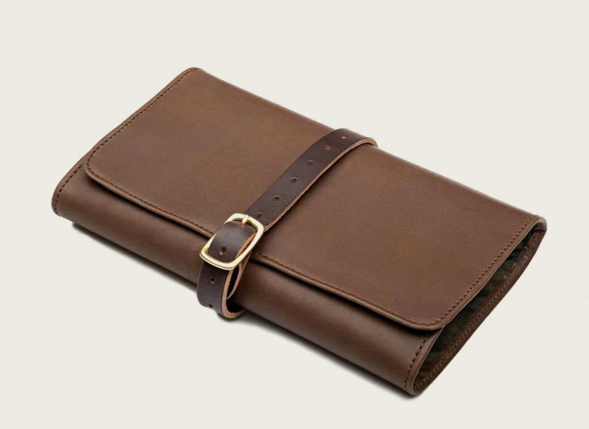 Leather + Toiletries Bag