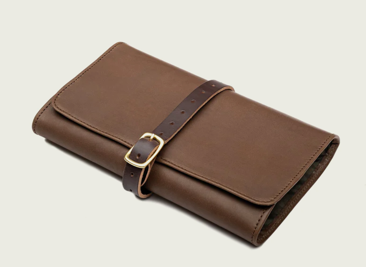 Leather + Toiletries Bag